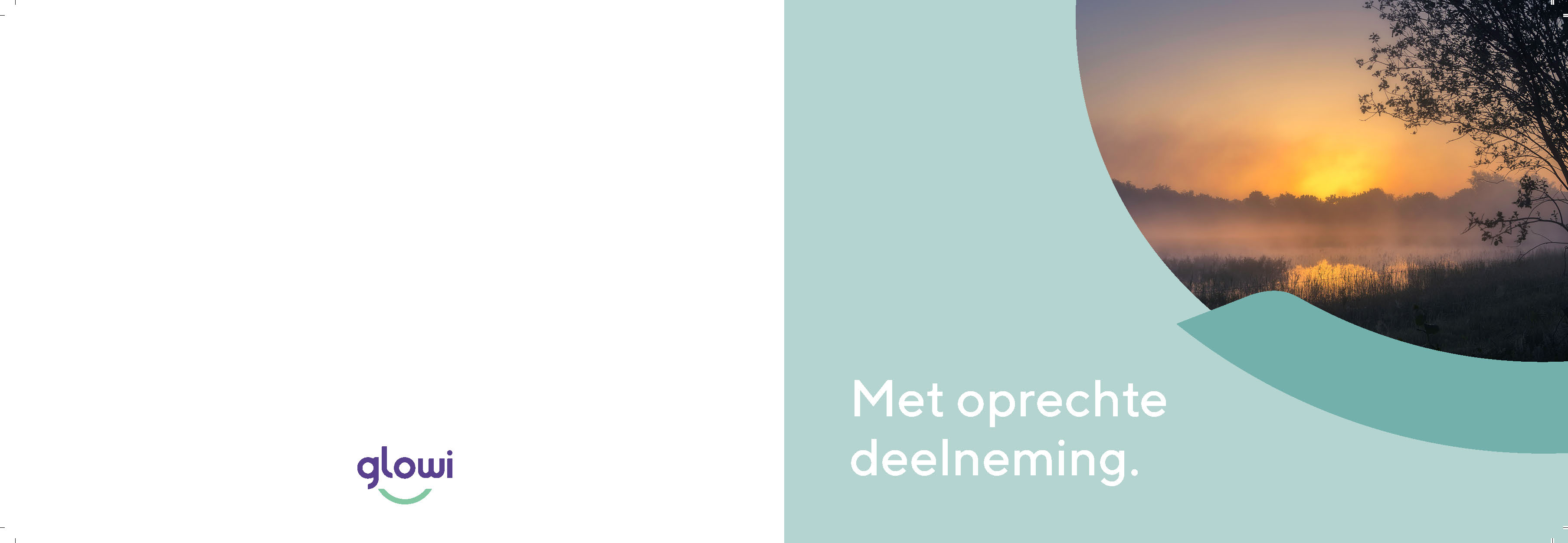 Postkaarten - Oprechte deelneming (dubbele kaart)