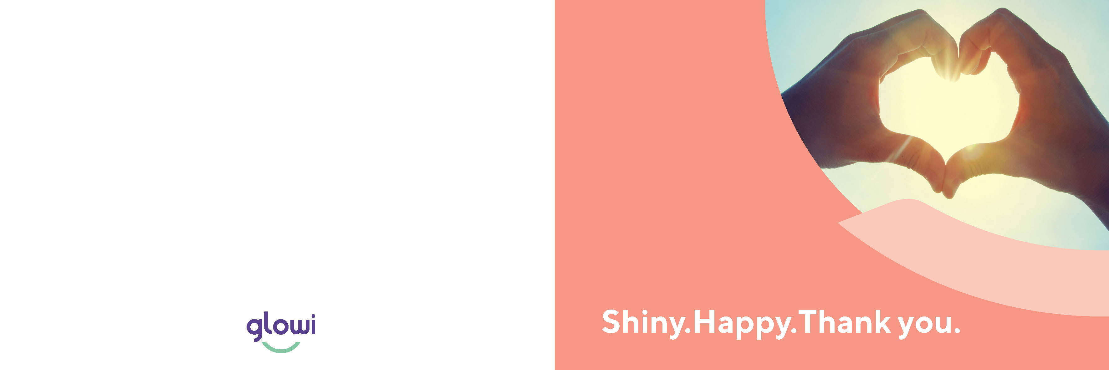 Postkaarten - Shiny Happy Thank you (dubbele kaart)